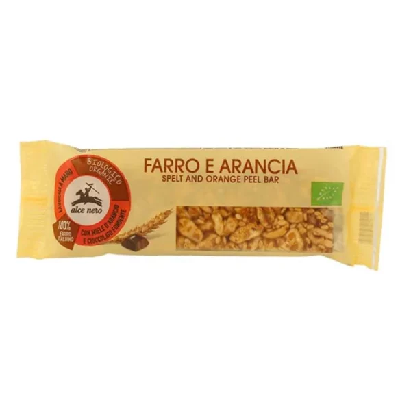 Spelled And Orange Bar With Alce Nero Organic Chocolate 20g