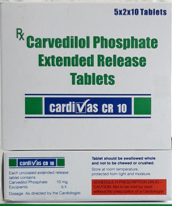 CARDIVAS CR 10MG CAP 10`S