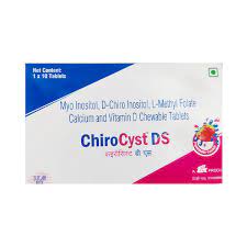 CHIROCYST DS STRAWBERRY FLAVOUR SUGAR FREE STRIP OF 10 CHEWABLE TABLETS