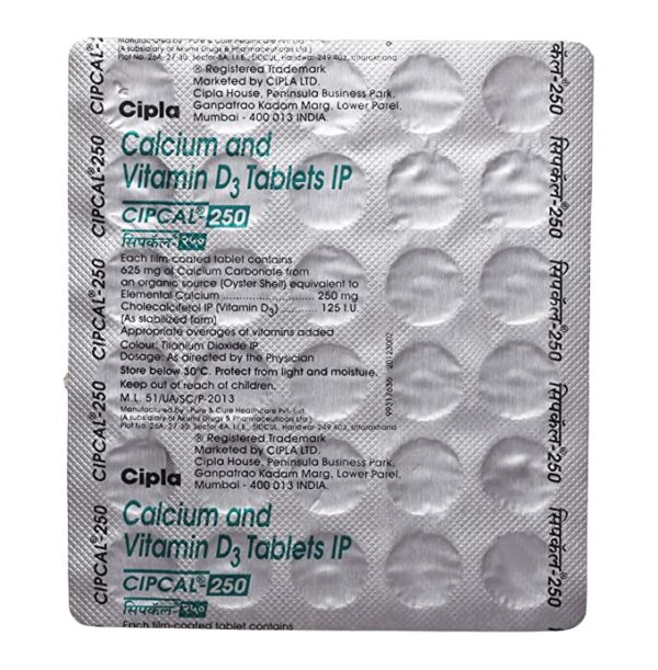 CIPCAL 250MG TAB  30`S