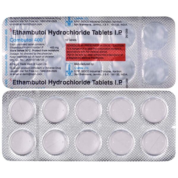 COMBUTOL 400MG TAB 10`S
