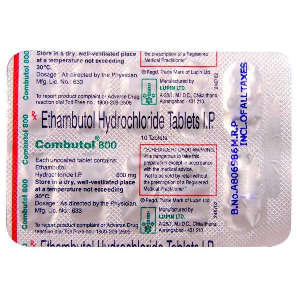 COMBUTOL 800MG TAB 10`S