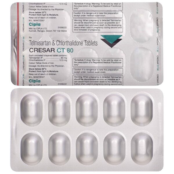 CRESAR CT 80MG TAB 10`S
