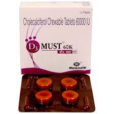 D3 MUST 60K ORANGE FLAVOUR SUGAR FREE STRIP OF 4 TABLETS