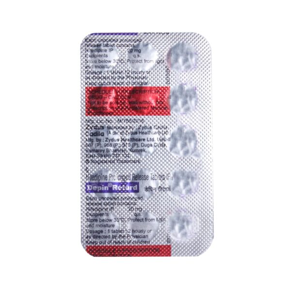 DEPIN RETARD 20MG TAB 15`S