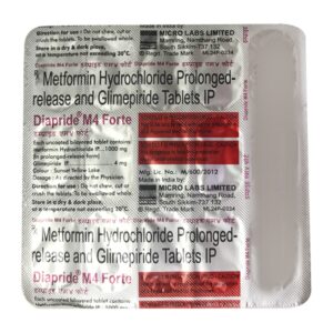 DIAPRIDE M 4MG FORTE TAB 15`S