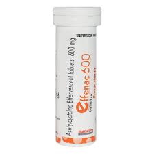 EFFENAC 600MG ORANGE FLAVOUR BOTTLE OF 10 EFFERVESCENT TABLETS