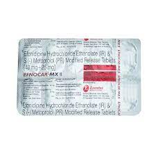 EFNOCAR MX 40/25MG STRIP OF 10 TABLETS