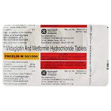 ENCELIN M 50/1000MG STRIP OF 10 TABLETS