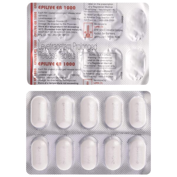 EPILIVE ER 1000MG TAB 10`S