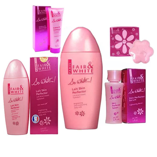 Fair and White So White Product Set ? (Soap, Bath, Lotion, Oil And Serum)