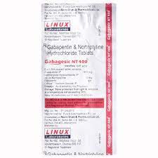 GABAGESIC NT 400/10MG STRIP OF 10 TABLETS