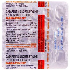 GABAPIN NT 400MG TAB 15`S