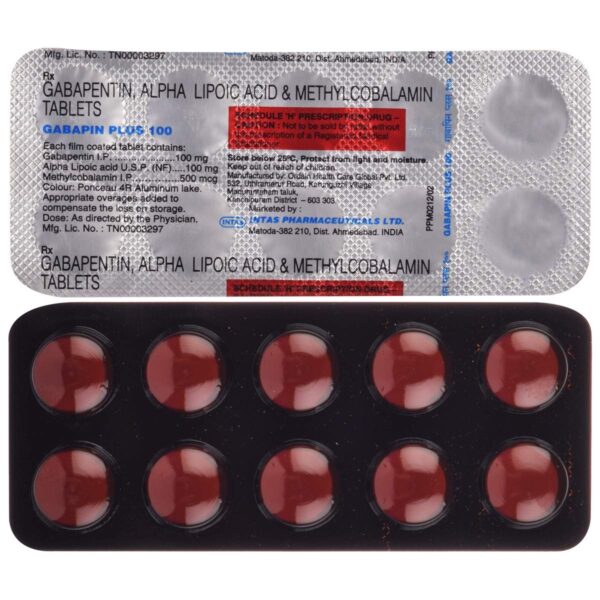 GABAPIN PLUS 100MG TAB 10`S