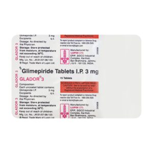 GLADOR 3MG TAB 15`S