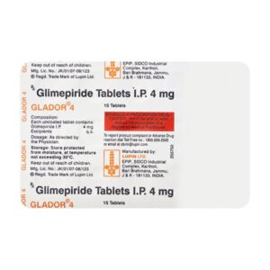 GLADOR 4MG TAB 15`S
