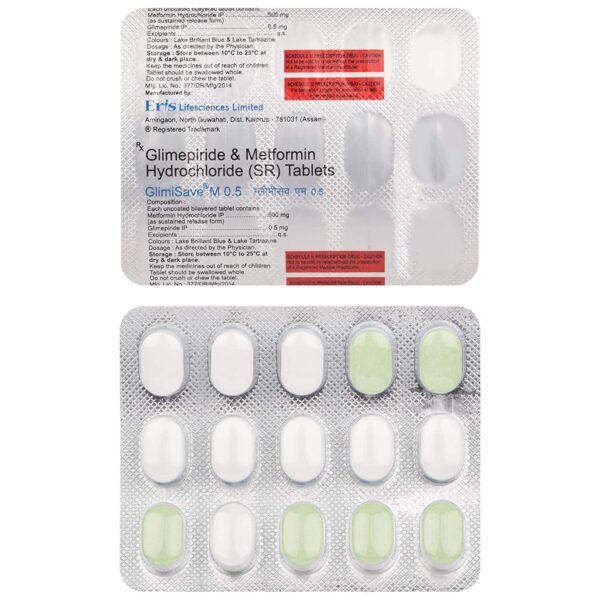 GLIMISAVE M 0.5MG TAB 15`S