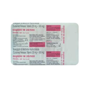GLIPSOV M 20/500MG TAB 15`S
