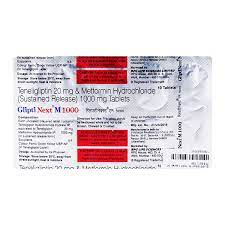 GLIPTINEXT M 1000MG STRIP OF 10 TABLETS