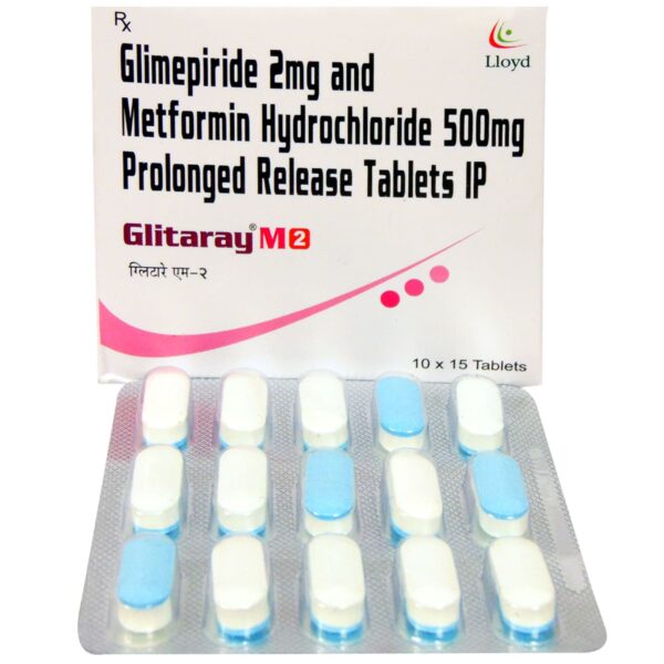GLITARAY M 2MG TAB 15`S
