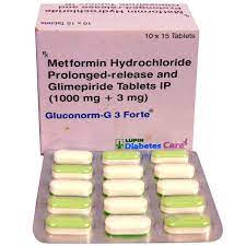GLUCONORM G 3MG FORTE STRIP OF 15 TABLETS