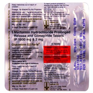 GLUCONORM G2 FORTE TAB 15`S
