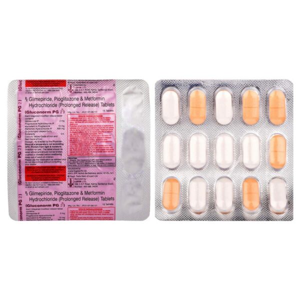 GLUCONORM PG 2MG TAB 15`S