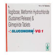GLUCONORM VG 1MG STRIP OF 15 TABLETS