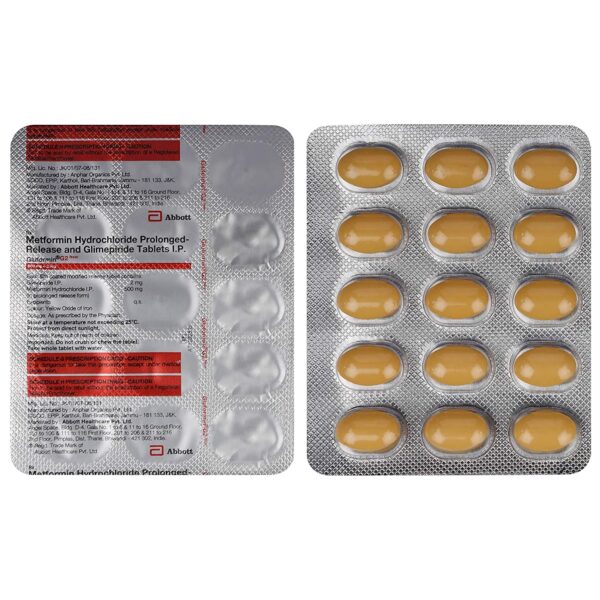 GLUFORMIN G2 TAB 15`S