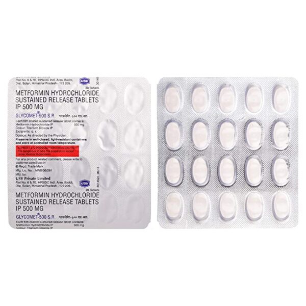 GLYCOMET SR 500MG TAB 20`S