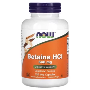 NOW Betaine HCL 648 mg | 120 Capsules