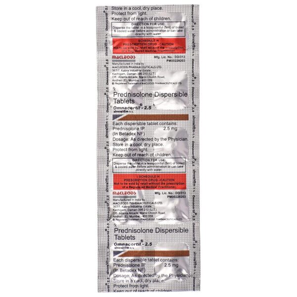 OMNACORTIL 2.5MG TAB 10`S