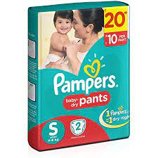 PAMPERS BABY DRY PANTS ? SMALL 2S