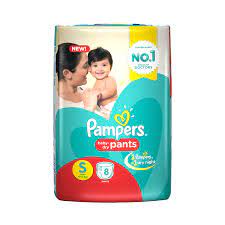 PAMPERS BABY DRY PANTS ? SMALL 8S