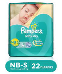 PAMPERS DIAPERS NB S 22S