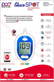 POCT GLUCO SPOT GLUCOMETER WITH 25 STRIPS Glucometer