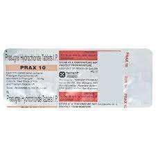PRAX 10MG STRIP OF 10 TABLETS