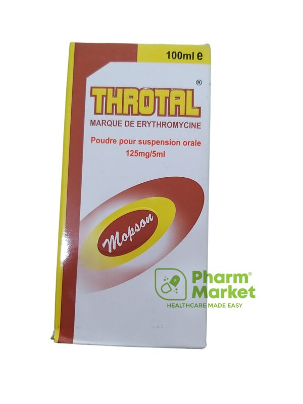 Throtal Erythromycin 100ml Susp