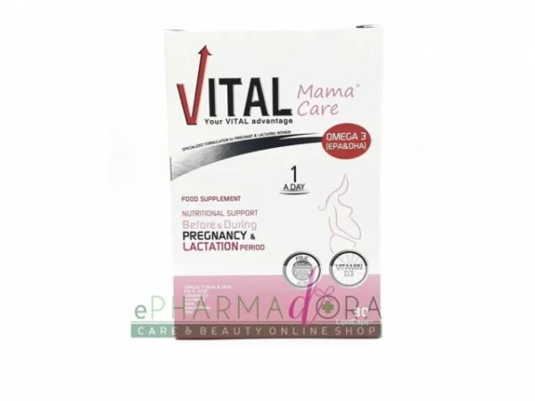 VITAL ???? CARE, NUTRITIONAL SUPPORT BEFORE & DURING PREGNANY. FOR PREGANCY& LACTATION PERIOD 30LIPIDCAPS