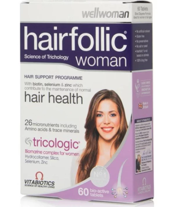 VITABIOTICS WELLWOMAN HAIRFOLLIC WOMAN, HAIR SUPPORT PROGRAMME 60CAPSULES