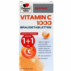 Doppelherz Vitamin C 1000 x 20 Effervescent Tablets Pack 1+1 (40 Effervescent Tablets)