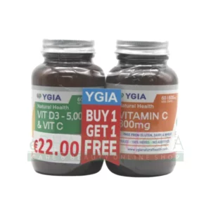 YGIA VIT D3 5000IU & VIT C 60S +  YGIA VITAMIN C 800MG 60S FREE