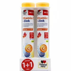 Doppelherz Vitamin C + Zink 15 Effervescent Tablets + 15 Effervescent Tablets Free Offer 1+1