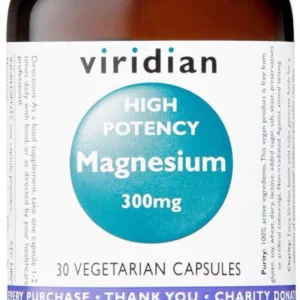 VIRIDIAN HIGH POTENCY MAGNESIUM 30s, REDUCE TIREDNESS, SUPPORT MUSCLE FUNCTION