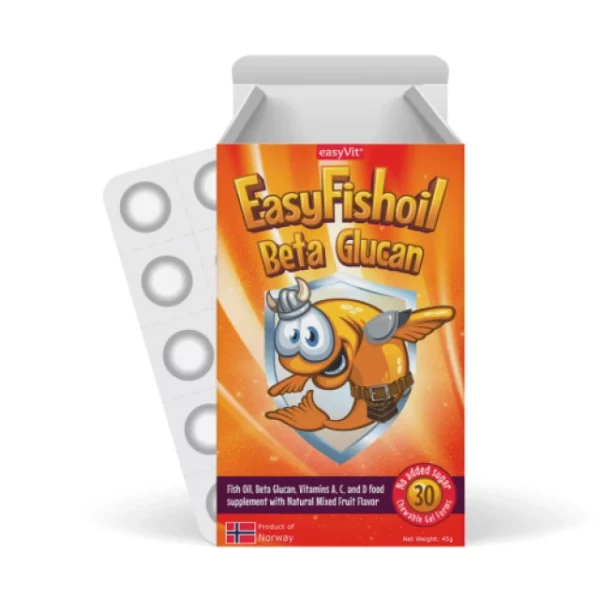 EasyVit EasyFishoil Beta Glucan x 30 Chewable Gel Form