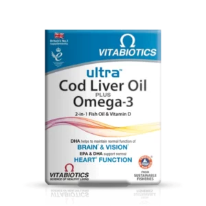 VITABIOTICS ULTRA COD LIVER OIL PLUS OMEGA 3 60CAPSULES