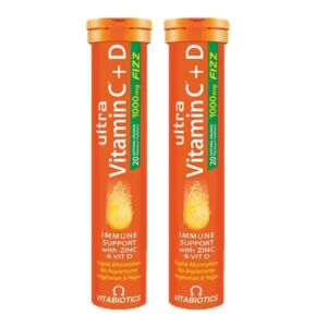 VITABIOTICS ULTRA VITAMIN C + D FIZZ 20EFFERVESCENT TABLETS 1+1OFFER
