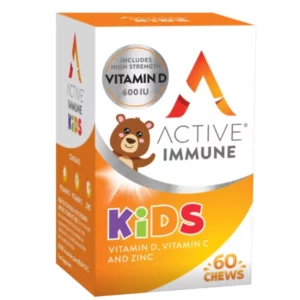 BIONAT ACTIVE IMMUNE KIDS VITAMIN D, VITAMIN C AND ZINC 60 CHEWS