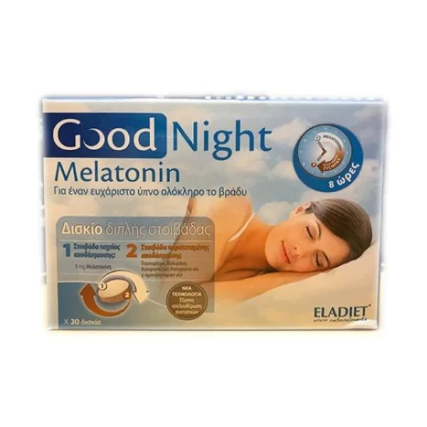 ELADIET GOOD NIGHT MELATONIN 1MG 30TABLETS