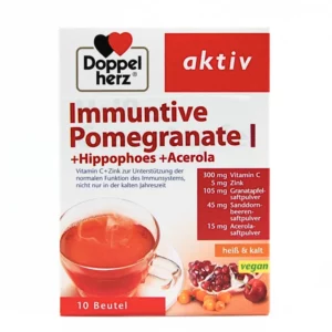 Doppelherz Immuntive Pomegranate + Hippophaes + Acerola x 10 Sachets of 15gr